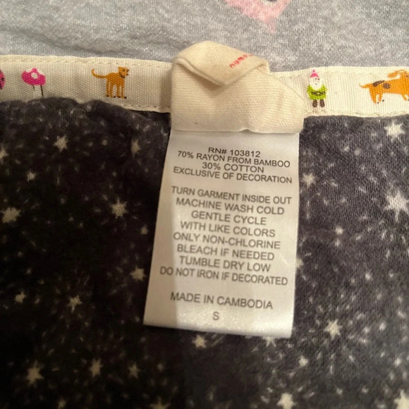 Munki Munki pajama set with owl graphic, size Small - Picture 5 of 6